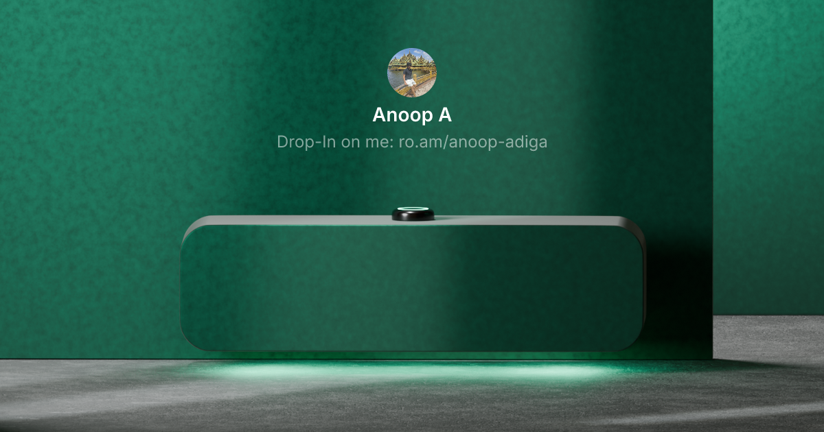 Anoop A’s Lobby - Meet with Anoop A at Genista Biosciences